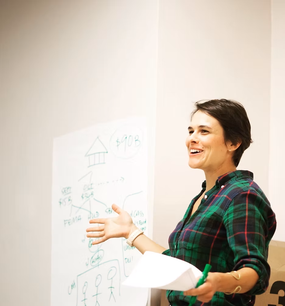Sarah Labowitz speaking at an event